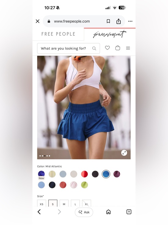 Free People Pants - Free People Blue Athletic Ruffle Skort Shorts